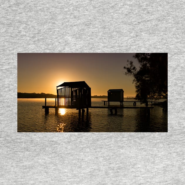 Boathouse in Silhouette by krepsher